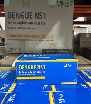 Quase 2 mil caixas de testes rápidos para detecção da dengue serão distribuídas em Alagoas