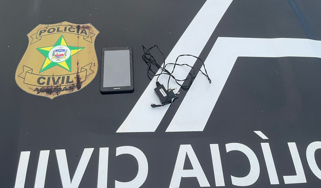 Polícia Civil recupera tablet roubado e prende receptador em Santana do Ipanema