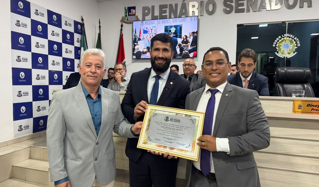 Deputado Federal Delegado Fabio Costa recebe Título de Cidadão Honorário de São Miguel dos Campos