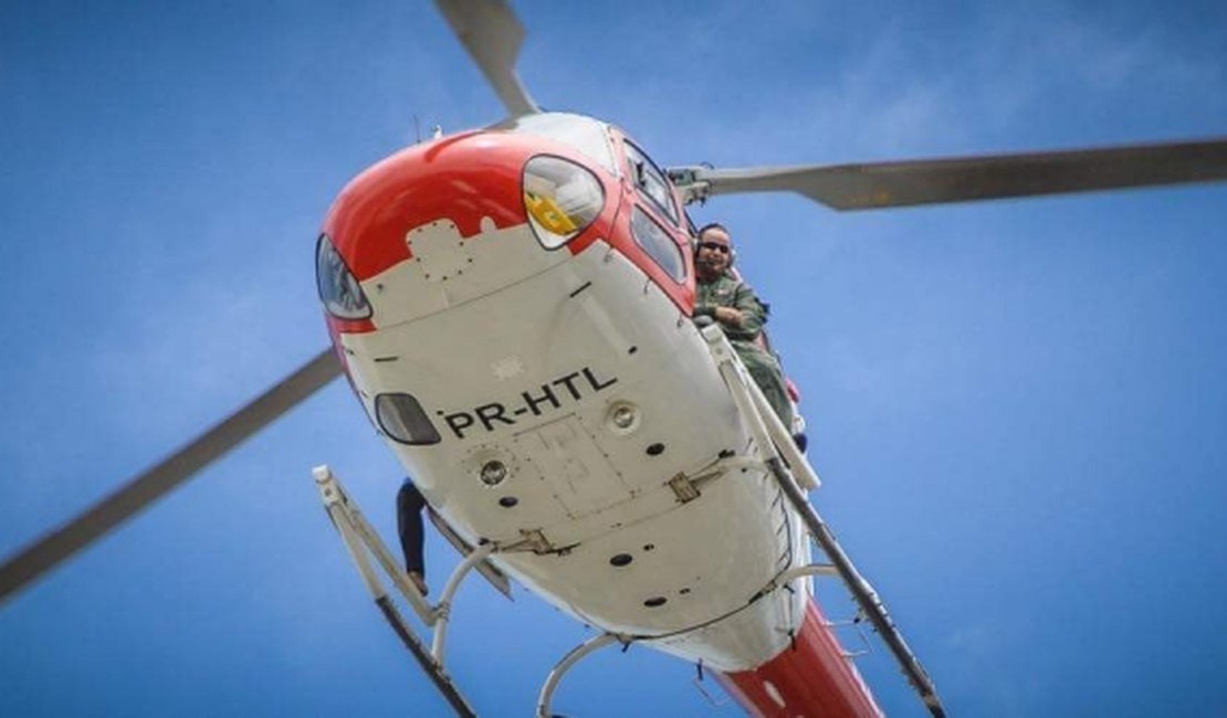 Helicóptero resgata criança de 11 anos com suspeita de intoxicação por cocaína