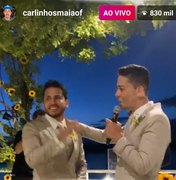 Live com casamento de Carlinhos de Maia passa de 900 mil espectadores 