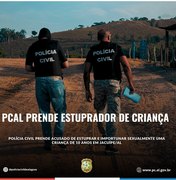 Polícia Civil prende acusado de estuprar criança em Jacuípe