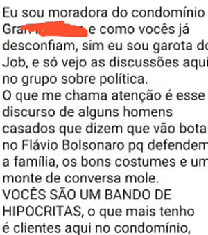 'Garota do job' ameaça expor clientes bolsonaristas em Maceió
