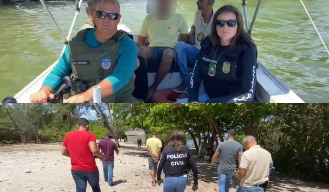 [Vídeo] Foragido por feminicídio é preso após ser encontrado escondido em ilha na Lagoa Mundaú