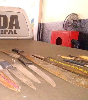 Em três meses, trinta facas são apreendidas com infratores pela Guarda Civil Municipal de Palmeira