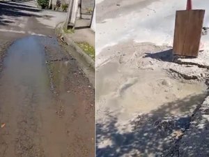 [Vídeo] Moradores denunciam novo vazamento de água no Conjunto Jarbas Oiticica