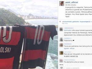 Podolski 'convoca' a torcida do Flamengo para apoiar a Alemanha na decisão