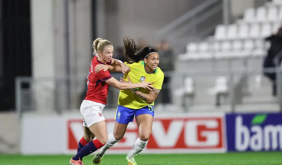 Seleção feminina perde para Noruega em penúltimo compromisso do ano