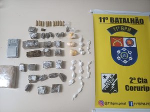 Policiais Militares apreendem mais de 1kg de drogas após perseguição em Coruripe