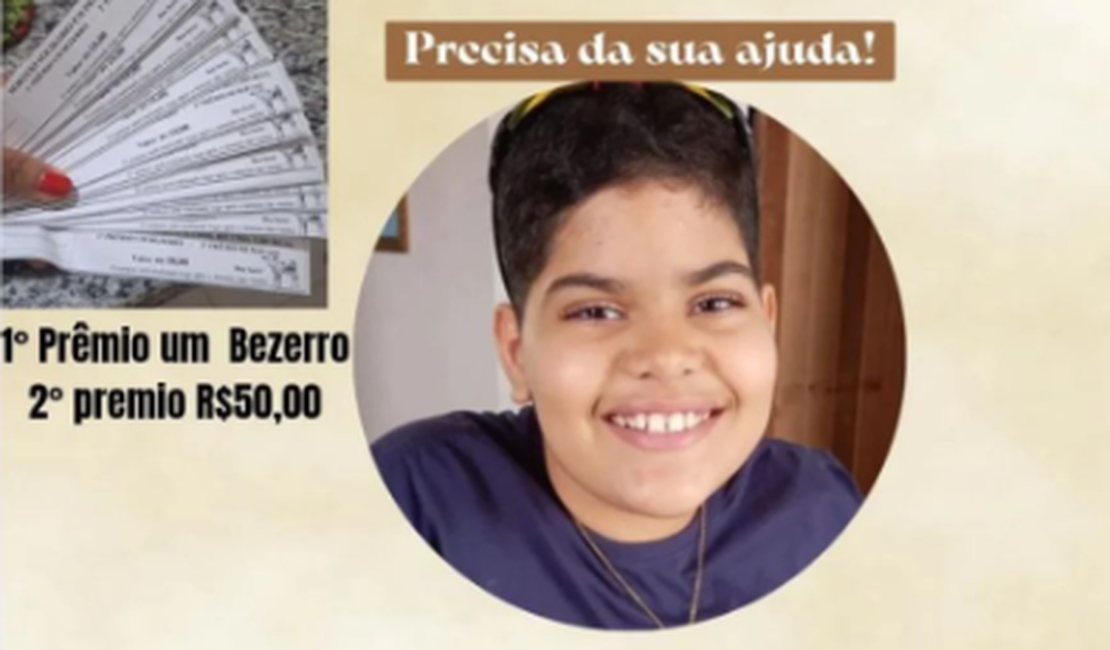 Família realiza sorteio beneficente para custear cirurgia de criança em Major Isidoro