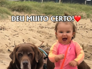 Mãe mostra bebê convivendo com animais e rebate crítica