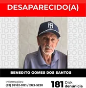 Desaparecimento de idoso em Delmiro completa oito dias e família pede ajuda