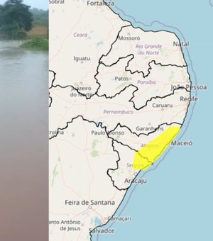 Chuva forte alaga ponte entre Feira Grande e São Sebastião e dificulta travessia na zona rural