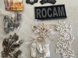 Mulher é presa com 271 unidades de  maconha, crack e cocaína em Arapiraca