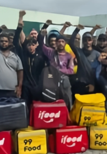 Entregadores e motoristas por aplicativo realizam protesto contra projeto de lei em Maceió