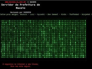 Site oficial da Prefeitura de Maceió é invadido por hacker