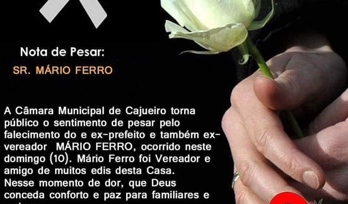 Prefeitura de Cajueiro determina luto de três dias por morte de ex-prefeito