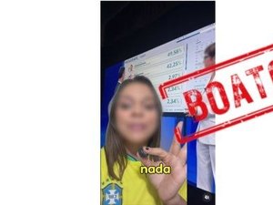 É falso que interrupção na divulgação tenha fraudado resultado do 1º turno