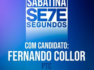 Fernando Collor de Mello, do PTC, é sabatinado pelo 7Segundos; confira