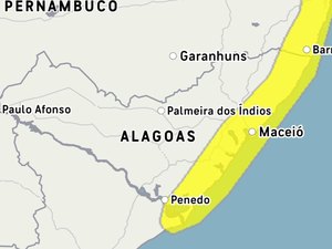 Inmet renova alerta de chuvas para 36 municípios de Alagoas