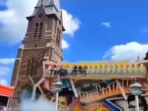 Vídeo: na Bélgica, trava de brinquedo se solta e pessoas são arremessadas