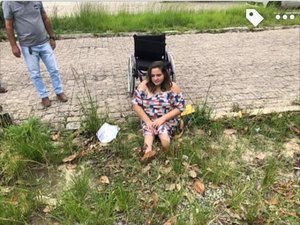 Cadeirante denuncia más condições em estacionamento especial na SMTT