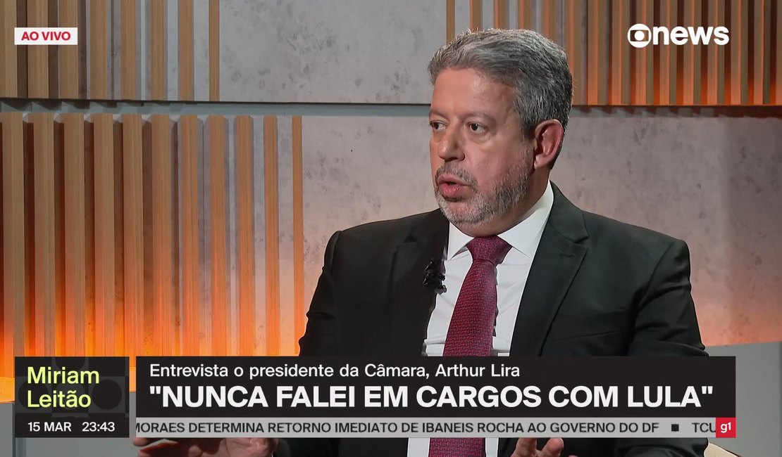 Arthur Lira manda recado para Lula pela TV: prefere Haddad negociando com o congresso