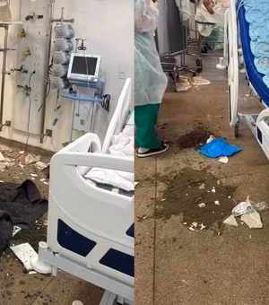 Forro de teto desaba e fere paciente recém-operado em hospital de Recife