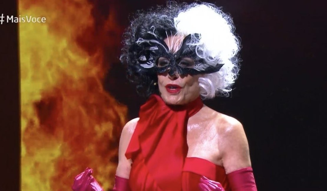 Ana Maria Braga se veste de Cruella no 'Mais Você' e movimenta a web