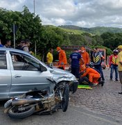 Motociclista fica ferido depois de colidir com veículo em Palmeira dos índios