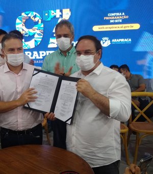 [Vídeo] Luciano Barbosa e Renan Filho assinam ordem de serviço para construção do Hospital Metropolitano do Agreste