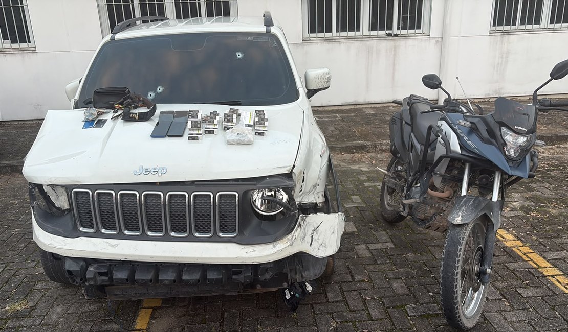 Polícia apreende drogas, armas e recupera veículos após confronto em Maceió