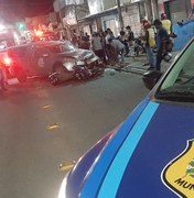 Colisão entre carro e moto deixa motorista ferido em Palmeira dos Índios