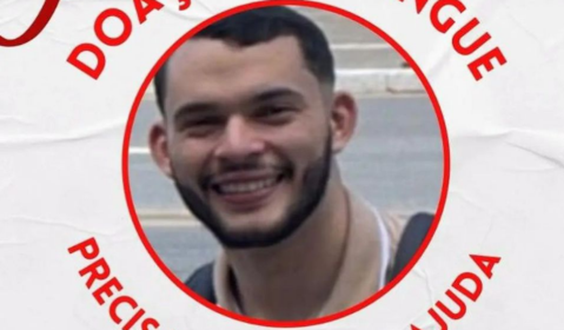 Amigos pedem doação de sangue para vítima de acidente de trânsito em Arapiraca
