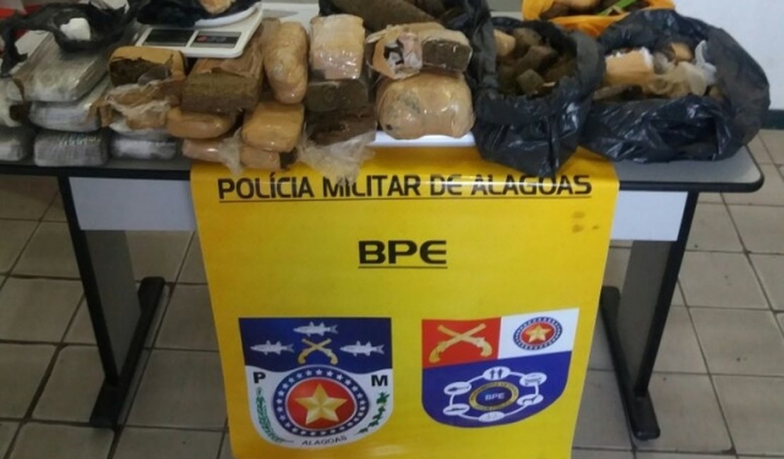 Polícia Militar apreende 20 kg de maconha dentro de residência em grota da capital