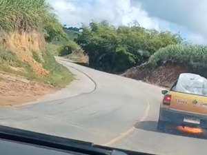 [Vídeo] Veículo da Secretaria de Saúde de Matriz de Camaragibe incendeia na AL 105