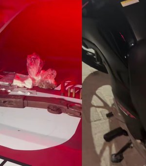 Homem é preso com drogas, armas de fogo e moto roubada no bairro Clima Bom