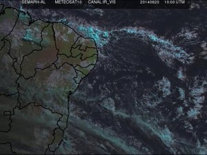 Variação de nebulosidade durante o fim de semana em AL