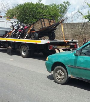 Operação do BPTran autua 12 motoristas e recolhe seis veículos em Maceió