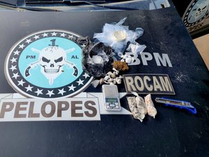 Homem e mulher são presos com maconha, cocaína e crack na praia de Peroba, em Maragogi