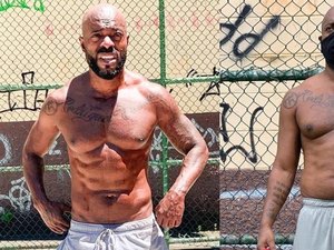 Thiago Thomé mostra mudança no corpo por sedentarismo na quarentena