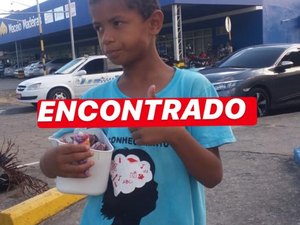Menino de 8 anos desaparecido é reencontrado nesta quarta-feira (5)