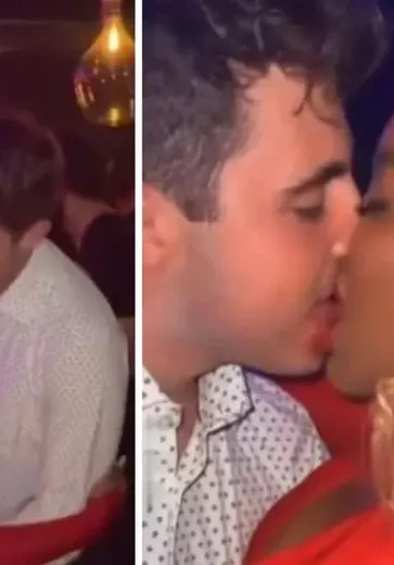 Cariúcha e herdeiro de Gugu são flagrados aos beijos em festa de filho de Faustão em São Paulo
