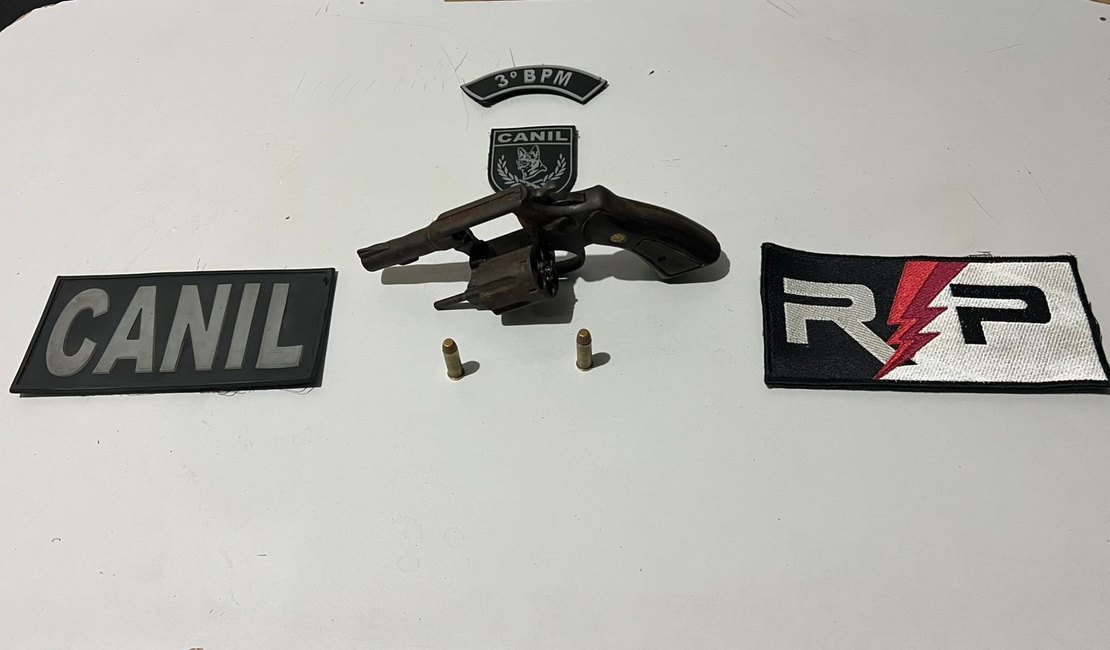 Homem é preso com revólver calibre 38 no bairro Primavera, em Arapiraca
