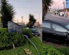 Carro perde controle e invade canteiro no ‘Trevo do Divan’, em Arapiraca