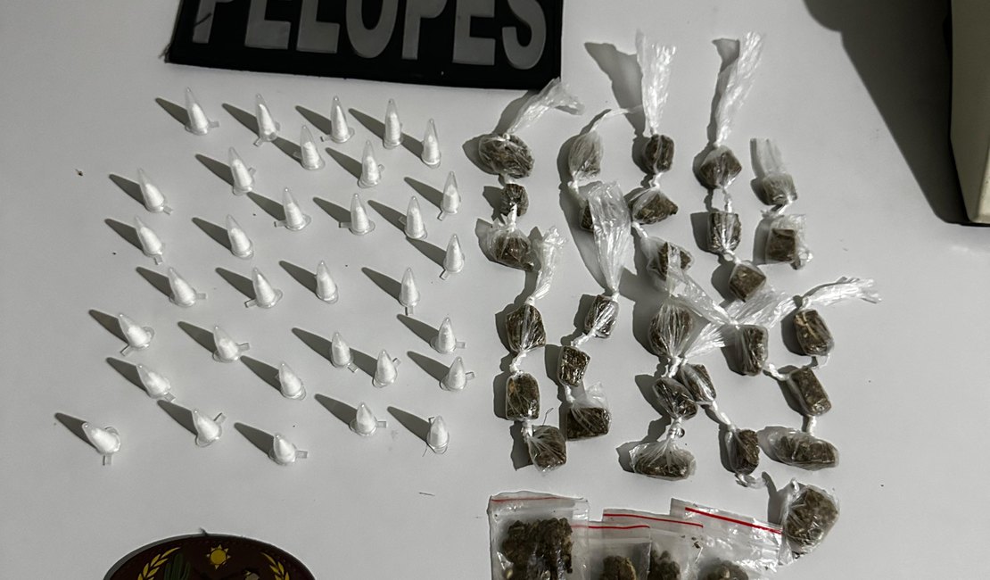Homem é preso em flagrante com maconha e cocaína em Arapiraca
