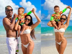 Carol Peixinho compartilha registros de viagem em família a Maragogi