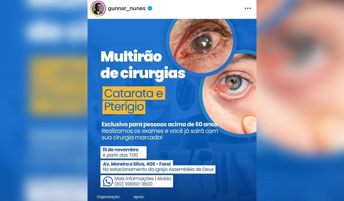 Aliados de JHC, Mesaque e Gunnar haviam anunciado mutirão de cirurgias patrocinado por Paulo Dantas