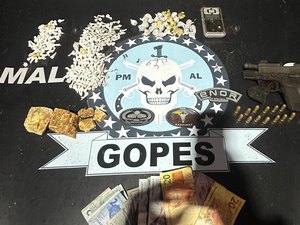 Criminosos utilizam mochila infantil para esconder arma e drogas em Teotônio Vilela