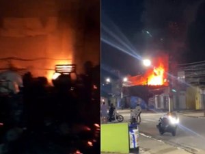 [Vídeo] Incêndio destrói loja de motos no município de São Miguel dos Campos